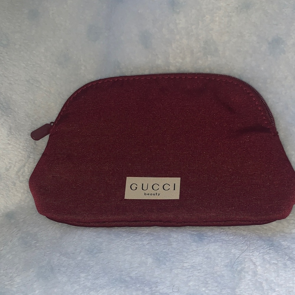 Gucci Burgundy Cosmetic Pouch